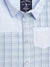 Blue Giraffe Boys Blue Checked Spread Collar Full Sleeves Shirt