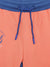 Blue Giraffe Boys Blue Colorblocked Straight Fit Mid-Rise Shorts