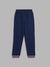 Blue Giraffe Boys Navy Blue Printed Straight Fit Mid-Rise Joggers Style Trackpant