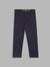 Blue Giraffe Boys Navy Blue Solid Straight Fit Mid-Rise Flat-Front Trouser