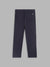 Blue Giraffe Boys Navy Blue Solid Straight Fit Mid-Rise Flat-Front Trouser