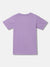 Blue Giraffe Boys Lavender Color-Blocked Round Neck Short Sleeves T-Shirt