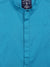 Blue Giraffe Boys Blue Solid Band Collar Full Sleeves Shirt