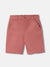 Blue Giraffe Boys Peach Solid Straight Fit Shorts