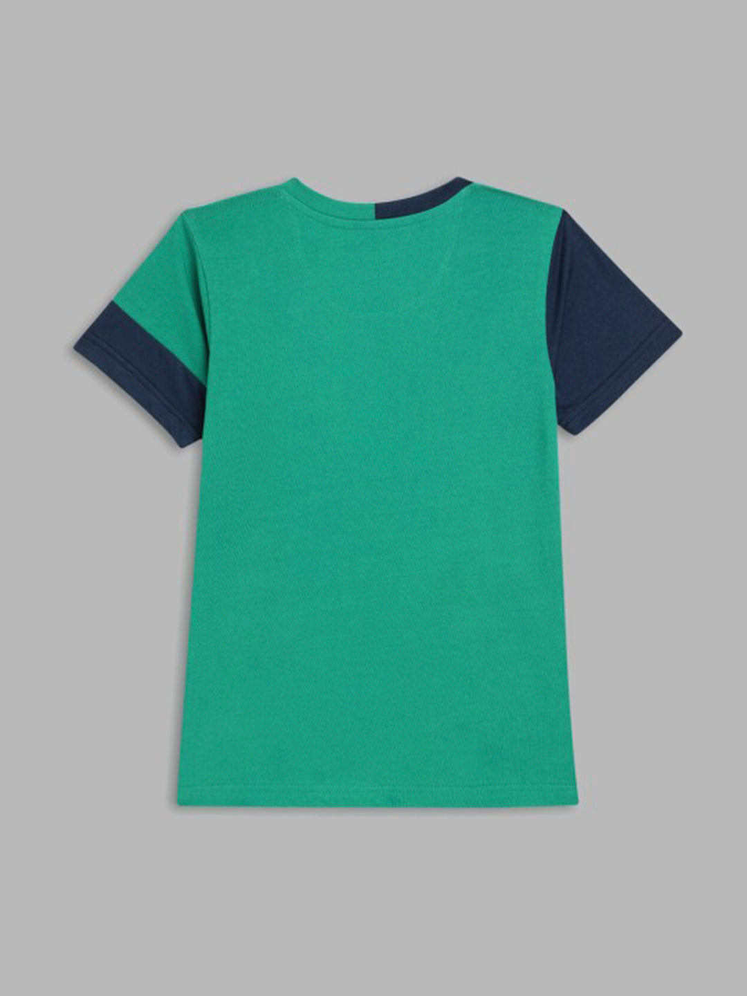 Blue Giraffe Boys Green Printed Round Neck Short Sleeves T-Shirt