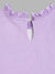 Blue Giraffe Girls Purple Embroidered Round Neck Short Sleeves Top