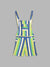 Blue Giraffe Girls Multi Striped Playsuit