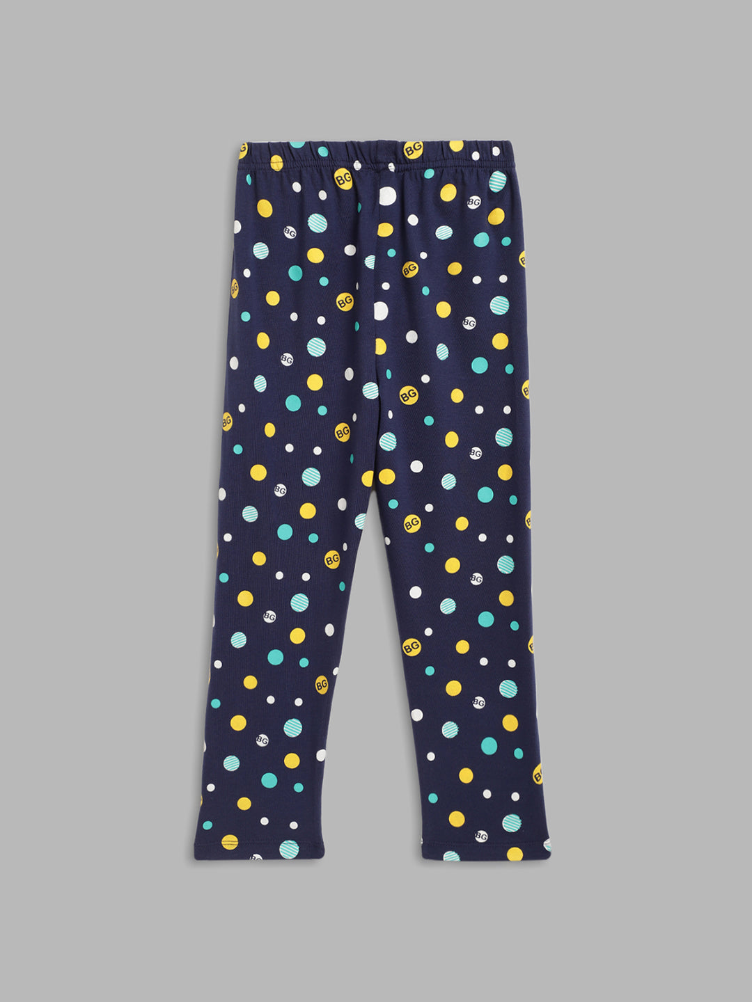 Blue Giraffe Girls Multicolor Printed Fitted Mid-Rise Leggings