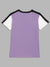 Blue Giraffe Boys Purple Color-Blocked Round Neck Short Sleeves T-Shirt