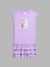 Blue Giraffe Girls Purple Printed Round Neck Short Sleeves Straight Dress