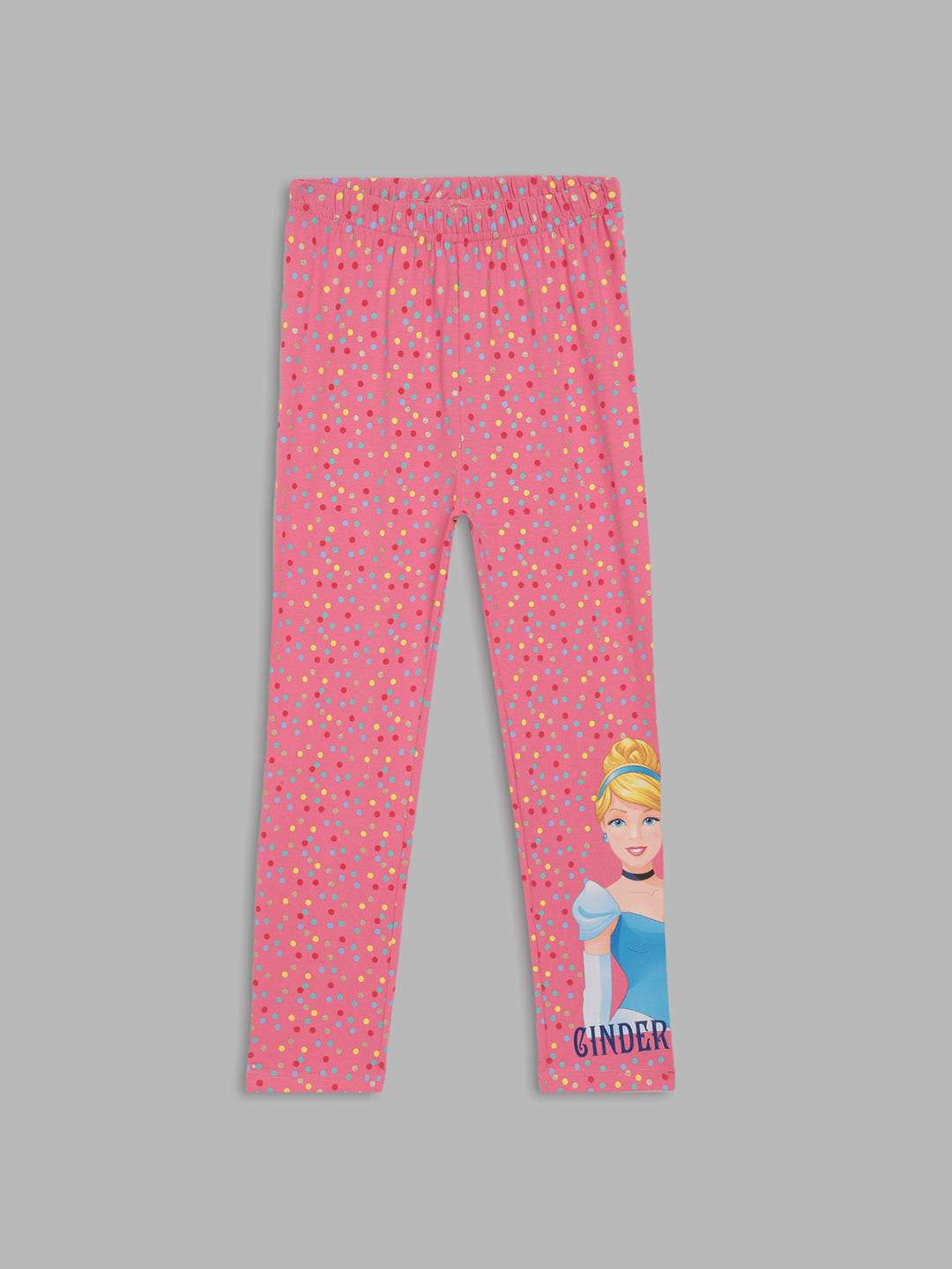 Blue Giraffe Girls Pink Printed Regular Fit Leggings