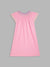 Elle Kids Girls Pink Solid Round Neck Dress