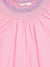 Elle Kids Girls Pink Solid Round Neck Dress