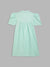 Elle Kids Girls Green Solid Round Neck Dress