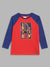 Blue Giraffe Boys Red Printed Round Neck Full Sleeves T-Shirt