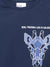 Blue Giraffe Boys Navy Blue Printed Round Neck Full Sleeves Pullover Style Sweatshirt