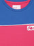 Blue Giraffe Girls Pink Colorblocked Round Neck Full Sleeves A-line Dress