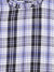 Blue Giraffe Girls Blue Checked Ruffle Neck Full Sleeves A-line Dress