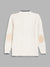 Blue Giraffe Boys Cream Self Design Mock Collar Full Sleeves Pullover Style Sweater