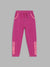 Blue Giraffe Girls Pink Printed Regular Fit Mid-Rise Joggers Style Trackpant