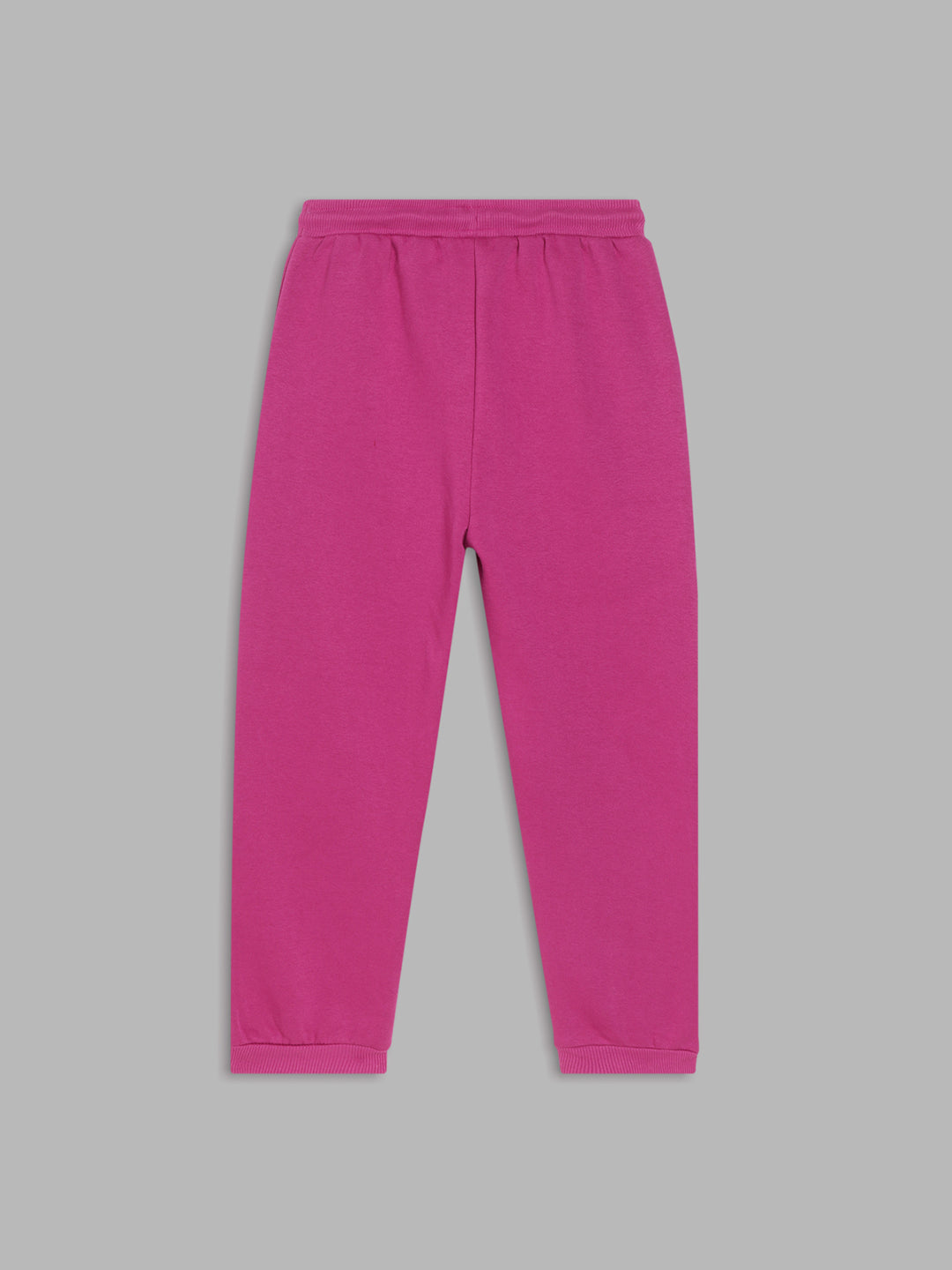 Blue Giraffe Girls Pink Printed Regular Fit Mid-Rise Joggers Style Trackpant