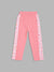 Blue Giraffe Girls Pink Solid Regular Fit Mid-Rise Trackpant