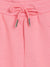 Blue Giraffe Girls Pink Solid Regular Fit Mid-Rise Trackpant