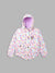 Blue Giraffe Girls Multi-Color Printed Hooded Full Sleeves Jacket