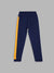 Blue Giraffe Boys Navy Blue Colorblocked Regular Fit Mid-Rise Joggers Style Trackpant