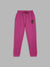 Blue Giraffe Girls Magenta Solid Regular Fit Mid-Rise Joggers Style Trackpant