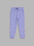 Blue Giraffe Girls Purple Solid Regular Fit Mid-Rise Joggers Style Trackpant