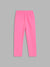 Blue Giraffe Girls Pink Solid Regular Fit Mid-Rise Trackpant