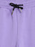 Blue Giraffe Girls Purple Colorblocked Regular Fit Mid-Rise Joggers Style Trackpant