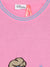 Blue Giraffe Girls Pink Printed Round Neck Full Sleeves Pullover Style Sweater