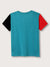 Blue Giraffe Boys Teal Printed Round Neck Short Sleeves T-Shirt