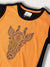 Blue Giraffe Boys Orange Colorblocked Round Neck Short Sleeves T-Shirt