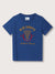 Blue Giraffe Boys Blue Solid Round Neck Short Sleeves T-Shirt