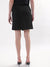 Elle Women Black Solid Regular Fit Mid-Rise Skirt