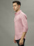 Iconic Men Pink Solid Spread Collar Full Sleeves Shirt