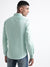 Iconic Men Green Solid Spread Collar Full Sleeves Shirt