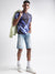 Iconic Men Blue Washed Regular Fit Mid-Rise Shorts