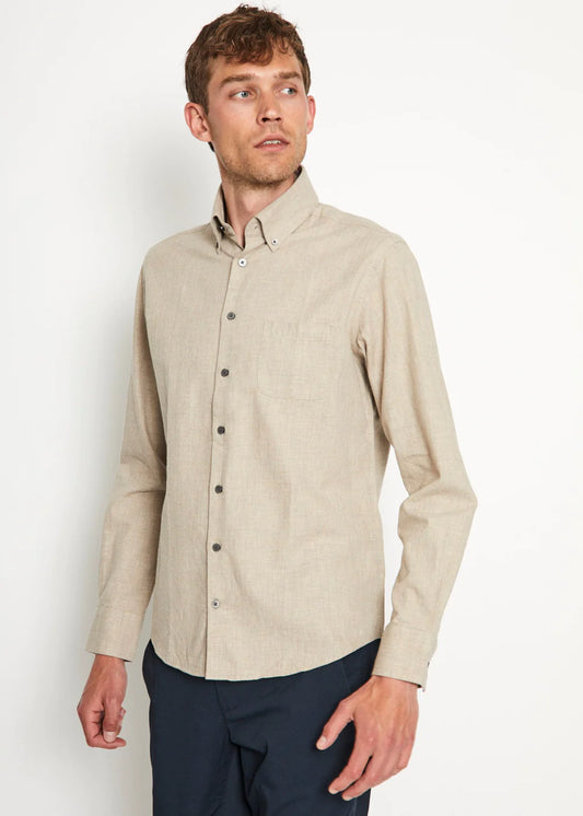 Bruun & Stengade Beige Fashion Regular Fit Shirt