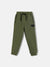 Blue Giraffe Boys Green Solid Straight Fit Joggers Style Sweatpant