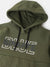 Blue Giraffe Boys Green Solid Hooded Full Sleeves Pullover Style Sweatshirt