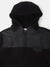 Blue Giraffe Boys Black Solid Hooded Full Sleeves Pullover Style Sweatshirt