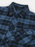 Blue Giraffe Boys Blue Checked Spread Collar Full Sleeves Shirt