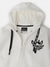 Blue Giraffe Boys White Solid Hooded Full Sleeves Zip Through Hoodie