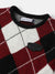 Blue Giraffe Boys Multi-Color Checked Round Neck Full Sleeves Pullover Style Sweater