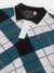 Blue Giraffe Boys Multi-Color Checked Polo Collar Full Sleeves T-Shirt