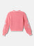 Blue Giraffe Girls Pink Self-Design Collar Neck Full Sleeves Pullover Style Sweater